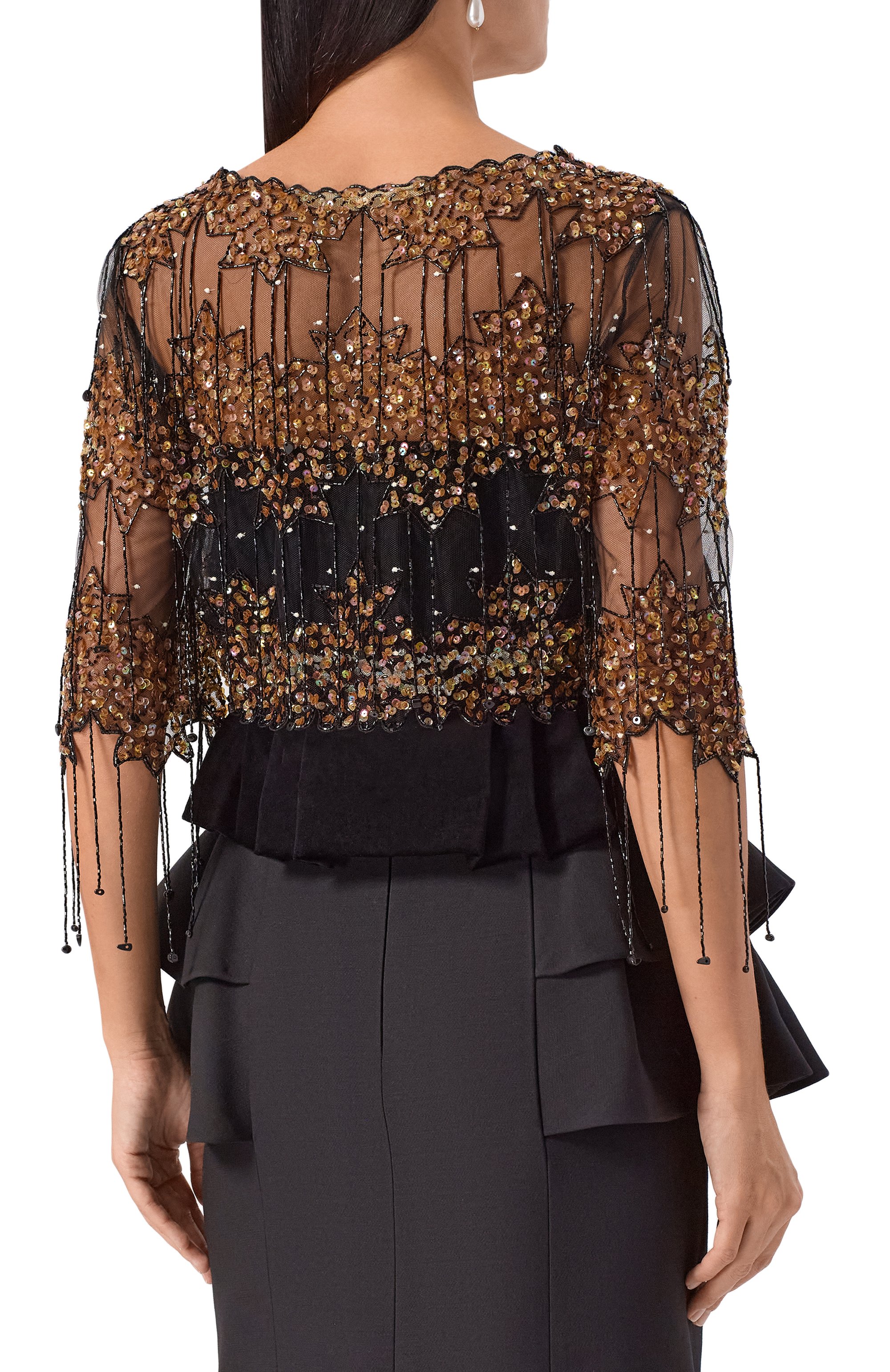 Болеро с отделкой пайетками VALENTINO, арт. 7B3CE4S09D2, фото 4