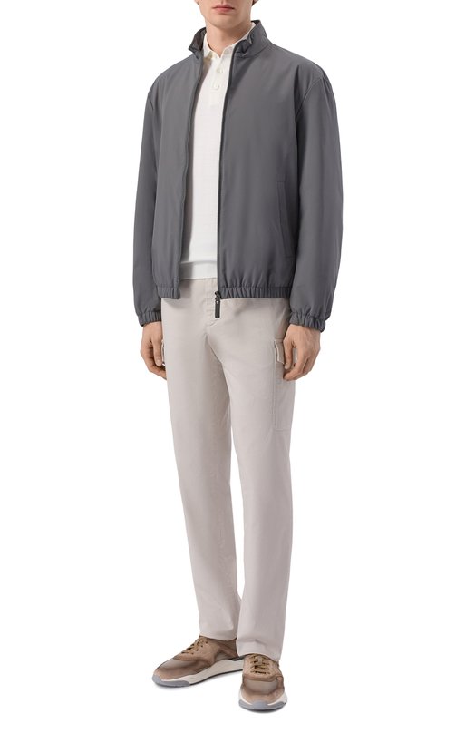 Кожаные кроссовки Innova Santoni MBIG22112BGRTSBB Бежевый  MBIG22112BGRTSBB Фото 2