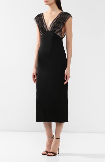Платье из вискозы VICTORIA BECKHAM, арт. DR MID 68100 MSS19 FLUID SATIN, фото 3