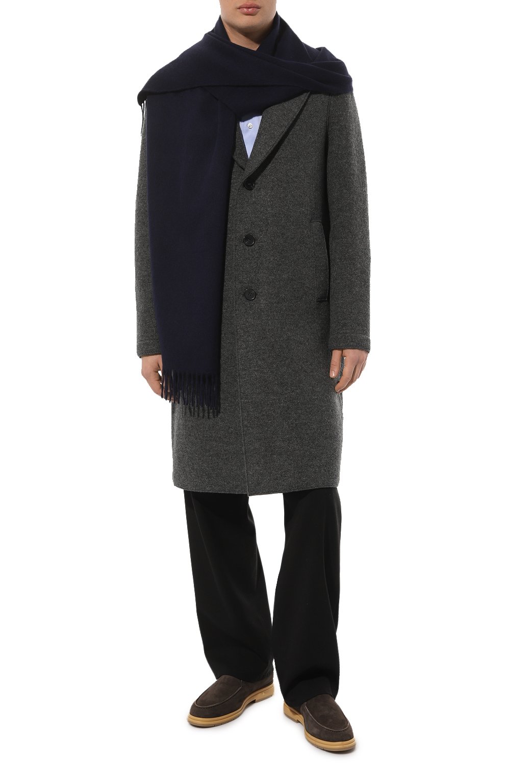 Шарф с отделкой из кожи аллигатора ZILLI, арт. SWF001M0310VBLE00N002/ALL, фото 2