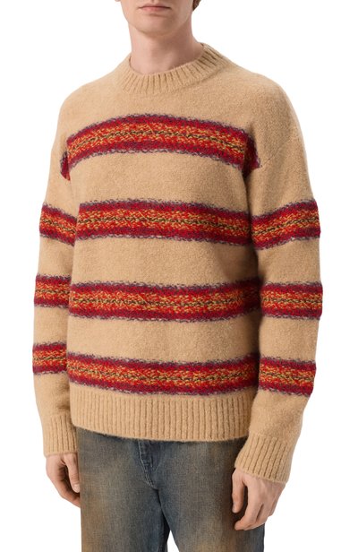 Шерстяной свитер DRIES VAN NOTEN бежевого цвета по цене 96900 руб., арт. 021236/4755, фото 3 Шерстяной свитер DRIES VAN NOTEN, арт. 021236/4755, фото 3