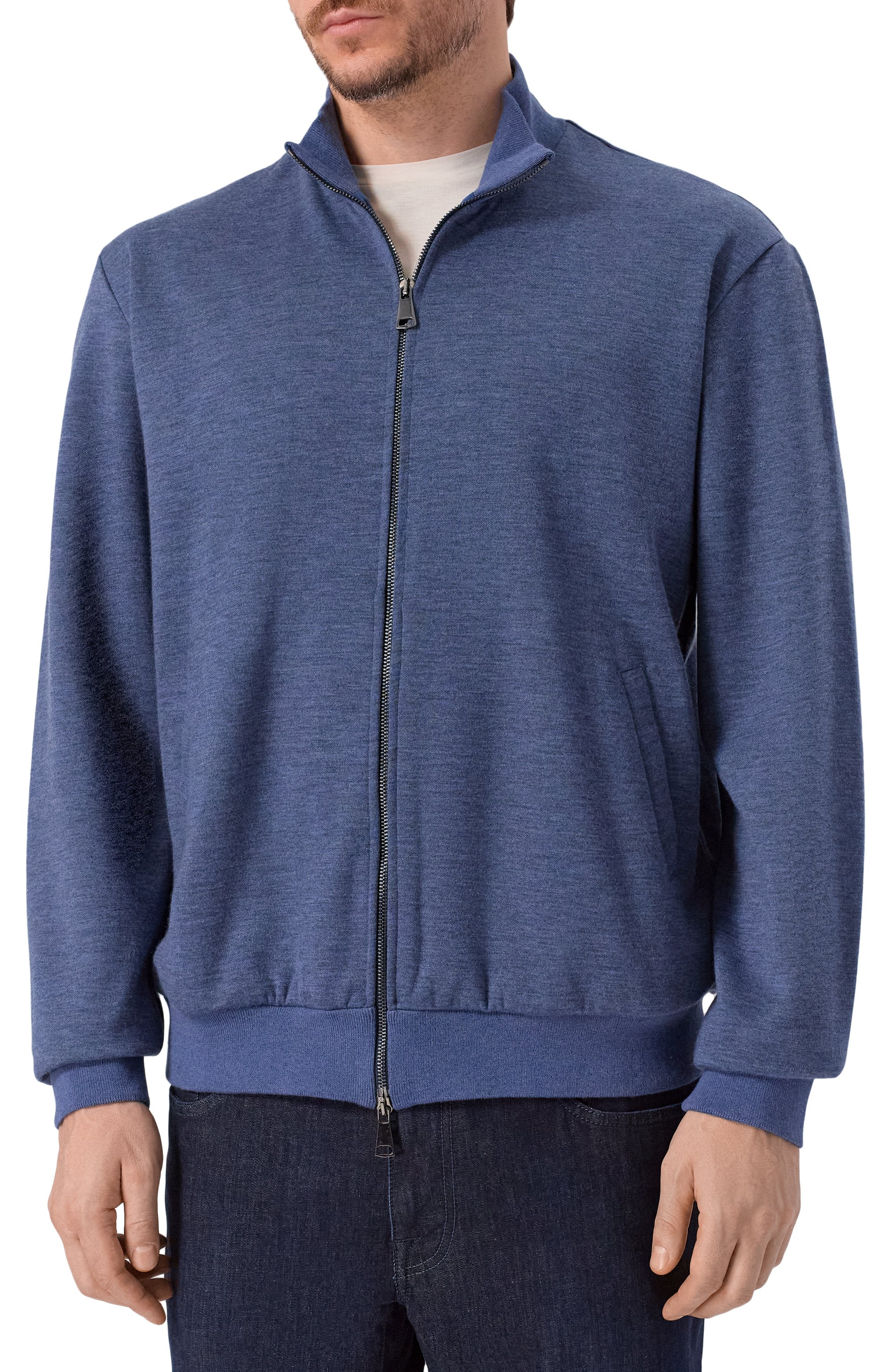 Толстовка из шелка  и кашемира ANDREA CAMPAGNA, арт. JACKET/15038, фото 3