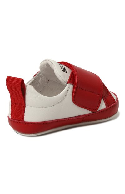 Кожаные пинетки MOSCHINO красного цвета по цене 14550 руб., арт. 78564, фото 3 Кожаные пинетки MOSCHINO, арт. 78564, фото 3