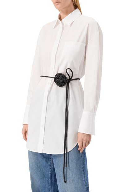 Хлопковая рубашка HUGO белого цвета по цене 22950 руб., арт. 50544553, фото 3 Хлопковая рубашка HUGO, арт. 50544553, фото 3