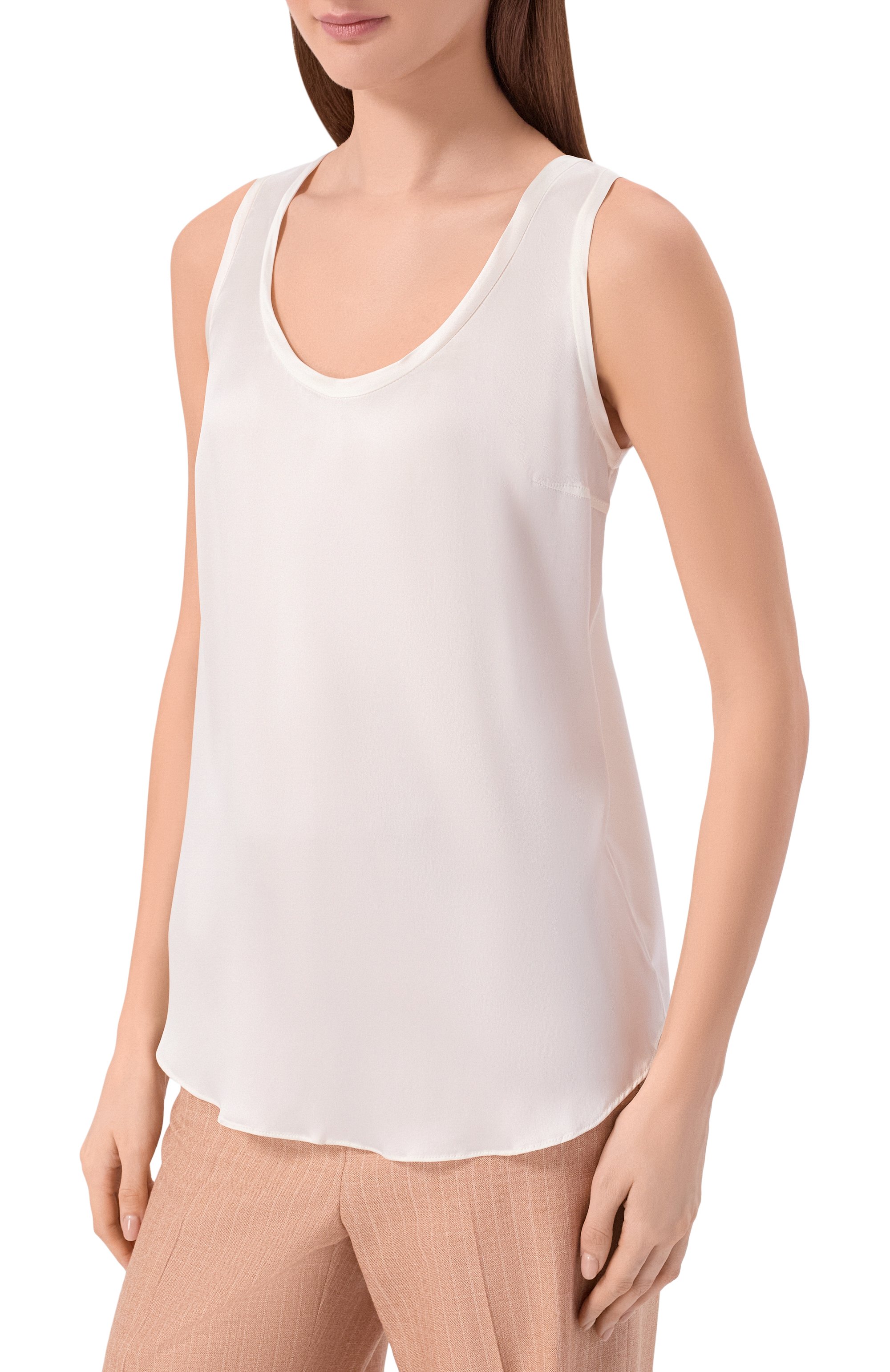 Атласный топ BRUNELLO CUCINELLI, арт. MPC59E0600, фото 3