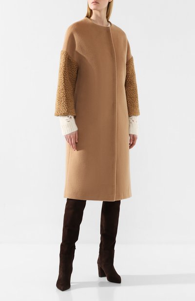 Шерстяное пальто AVA ADORE бежевого цвета по цене 75300 руб., арт. ATHENS/71 AA FW19, фото 2 Шерстяное пальто AVA ADORE, арт. ATHENS/71 AA FW19, фото 2