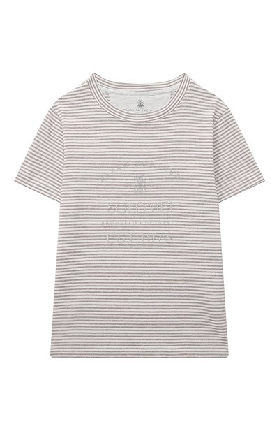 Хлопковая футболка BRUNELLO CUCINELLI, арт. BTS81T128B, фото 1