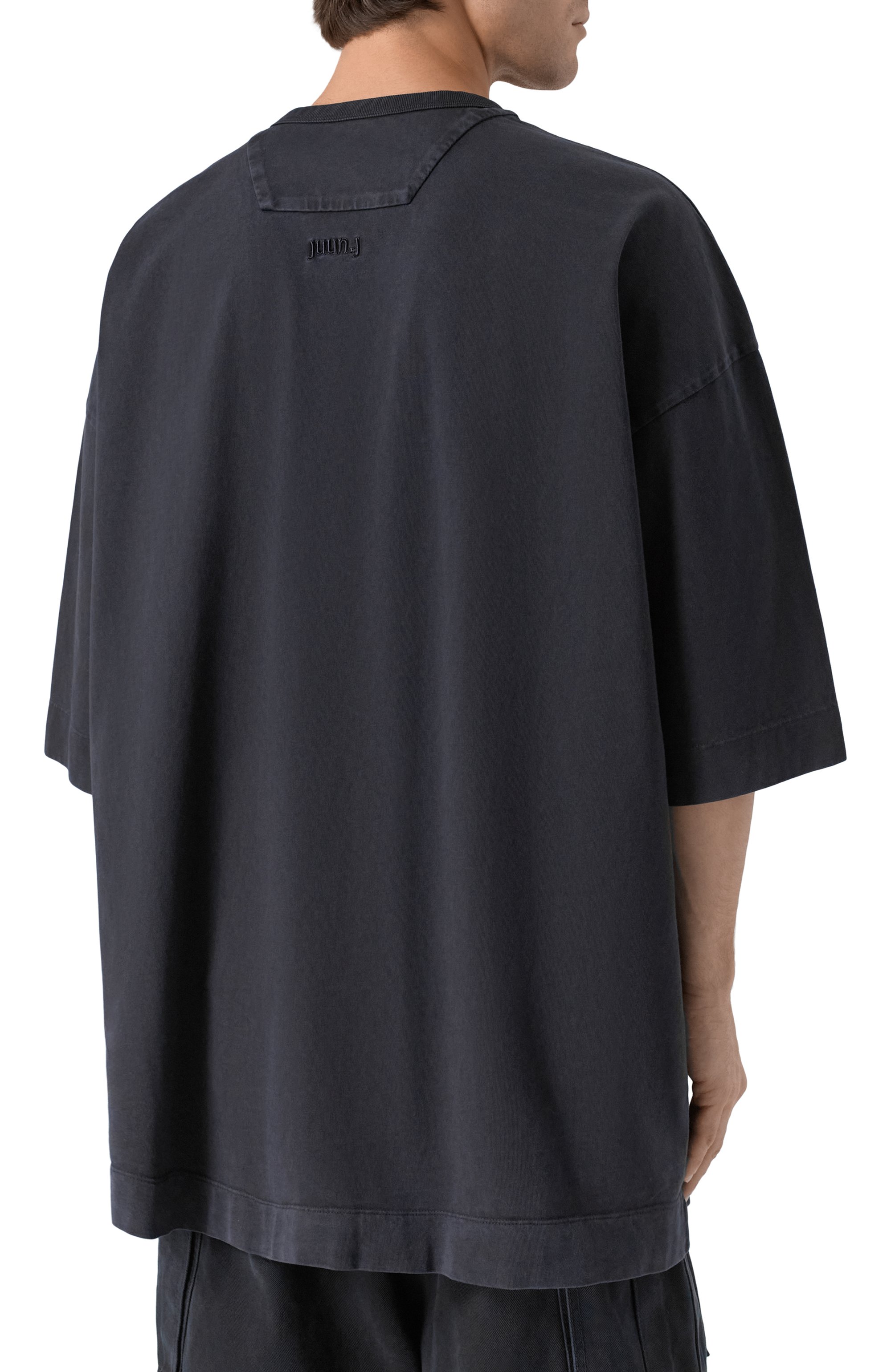 Хлопковая футболка JUUN.J темно-серого цвета по цене 37800 руб., арт. JC5742P26R, фото 4 Хлопковая футболка JUUN.J, арт. JC5742P26R, фото 4