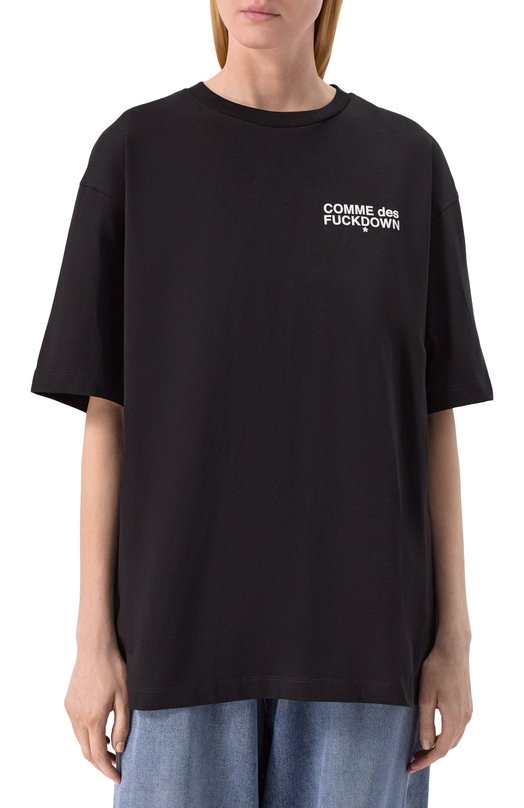 Хлопковая футболка Comme des Fuckdown CFABW01316 Чёрный  CFABW01316 Фото 3