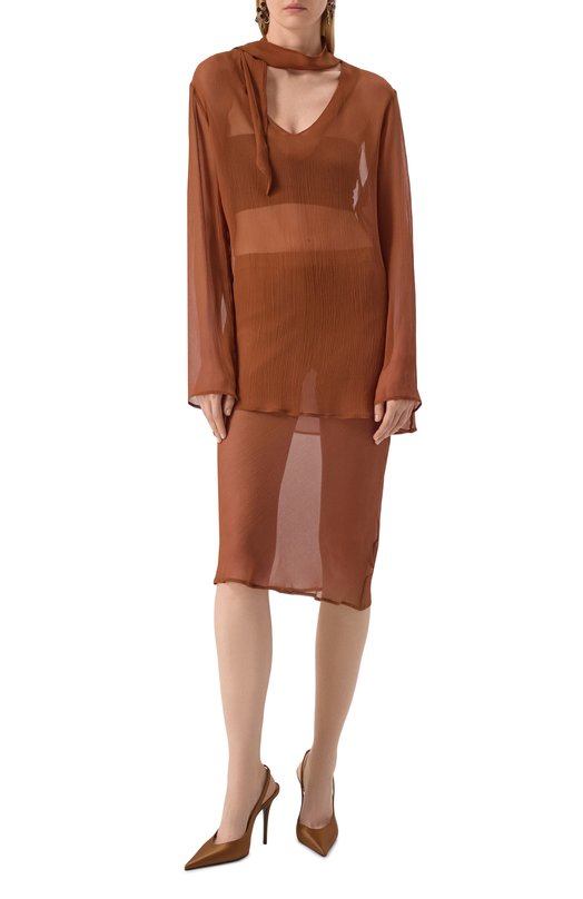 Шелковая юбка Albus Lumen AL.RT25.001.SKIRT Коричневый  AL.RT25.001.SKIRT Фото 2