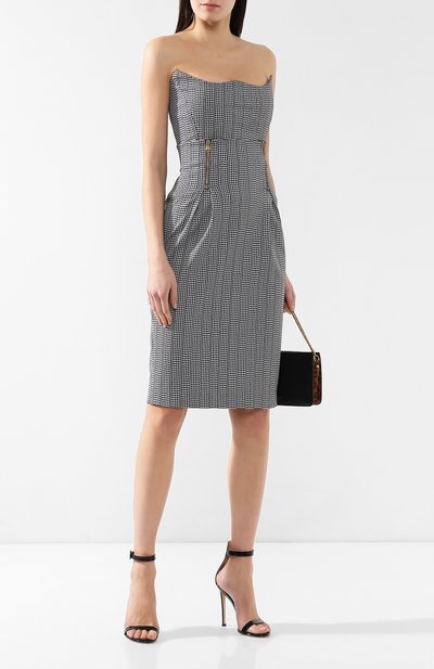 Хлопковая юбка VERSACE черно-белого цвета по цене 82550 руб., арт. A82183/A228558, фото 2 Хлопковая юбка VERSACE, арт. A82183/A228558, фото 2