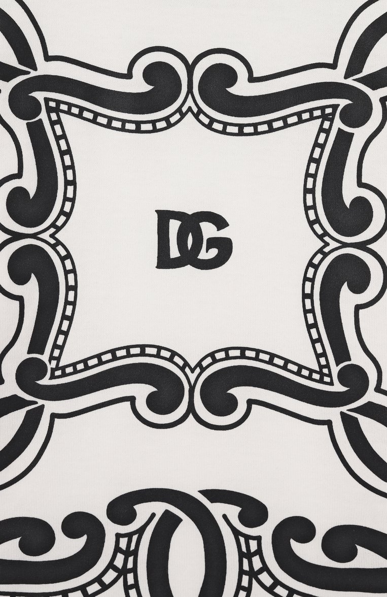 Детская хлопковая футболка DOLCE & GABBANA черно-белого цвета, арт. L4JTHV/G70K3/2-6 | Фото 3 (Рукава: Короткие; Мальчики Кросс-КТ: Футболка-одежда; Материал внешний: Хлопок; Ростовка одежда: 5 лет | 110 см, 4 года | 104 см, 6 лет | 116 см, 3 года | 98 см, 2 года | 92 см)