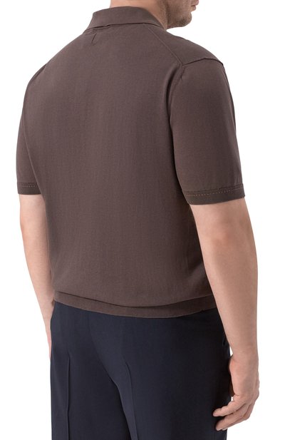 Поло из хлопка и шелка CANALI, арт. C0127B/MK02479_001, фото 4