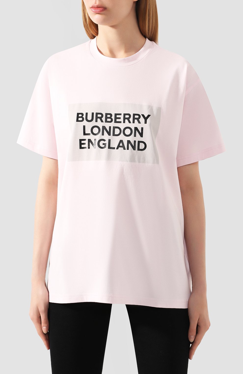 Хлопковая футболка BURBERRY розового цвета по цене 52100 руб., арт. 8026882, фото 3 Хлопковая футболка BURBERRY, арт. 8026882, фото 3