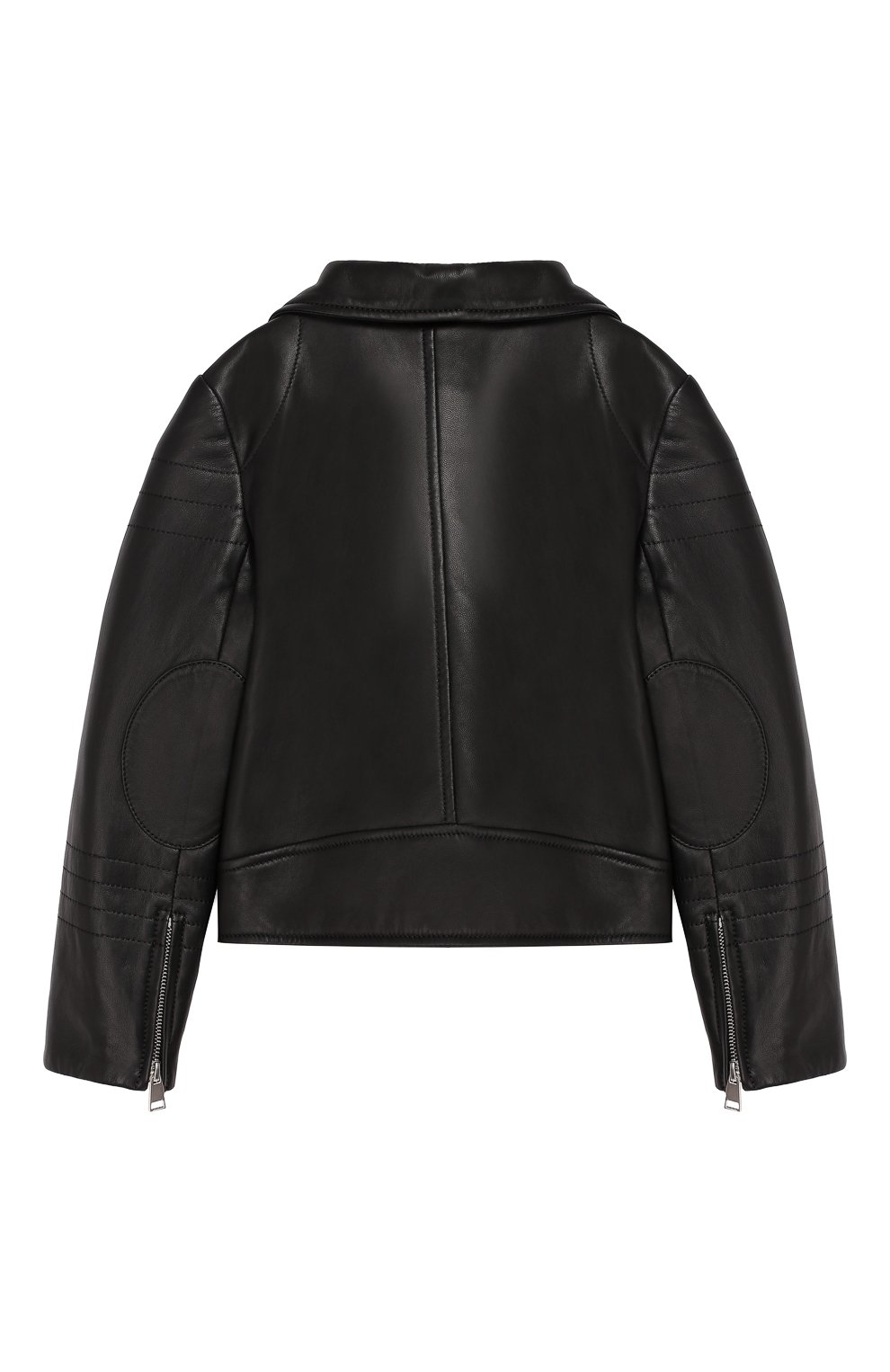 Кожаная куртка YVES SALOMON ENFANT черного цвета по цене 104000 руб., арт. 9EEV003XXAPXX/8-10, фото 2 Кожаная куртка YVES SALOMON ENFANT, арт. 9EEV003XXAPXX/8-10, фото 2