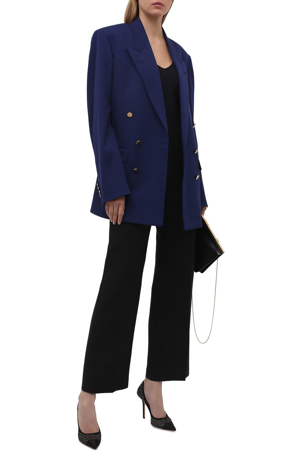 Комбинированные туфли love 100 JIMMY CHOO черного цвета по цене 86950 руб., арт. L0VE 100/UEU, фото 2 Комбинированные туфли love 100 JIMMY CHOO, арт. L0VE 100/UEU, фото 2