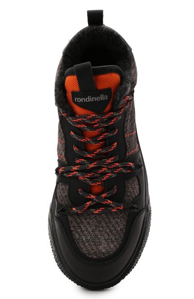 Кожаные кроссовки RONDINELLA черного цвета по цене 24650 руб., арт. 11925B/662/37-39, фото 4 Кожаные кроссовки RONDINELLA, арт. 11925B/662/37-39, фото 4