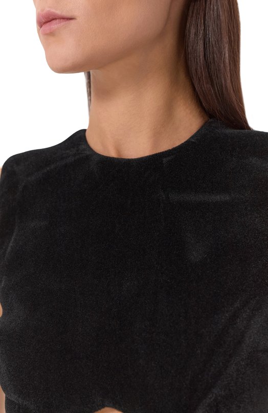 Бархатный топ David Koma PF25DK53T Чёрный  PF25DK53T Фото 5