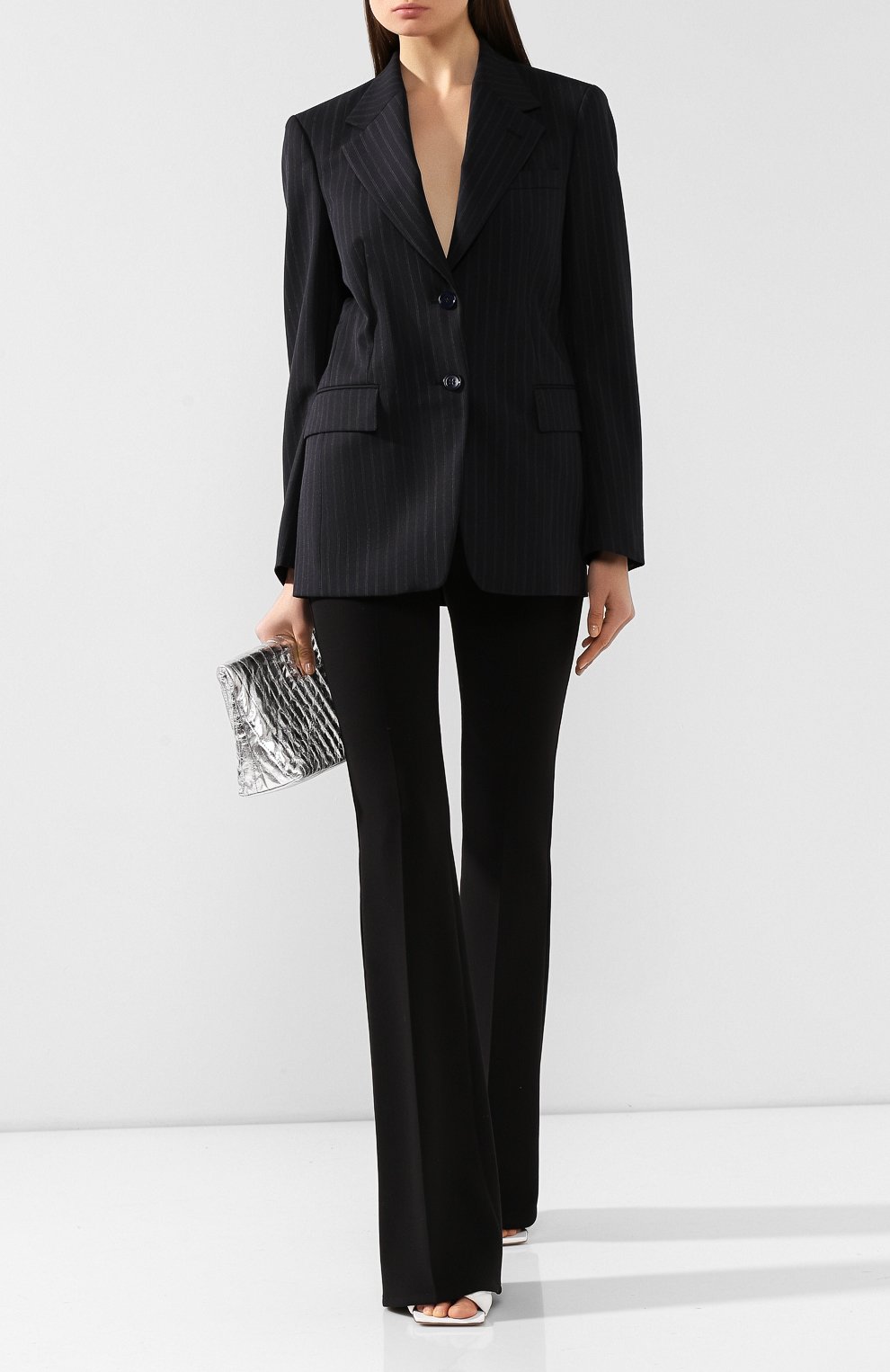 Жакет в полоску DRIES VAN NOTEN темно-синего цвета по цене 156500 руб., арт. 192-10406-8036, фото 2 Жакет в полоску DRIES VAN NOTEN, арт. 192-10406-8036, фото 2