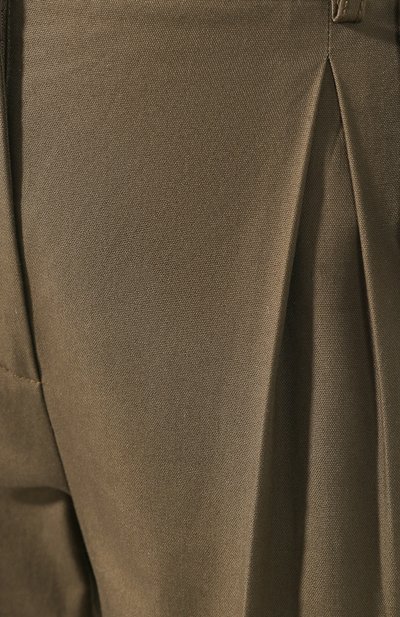 Хлопковые брюки ALEXANDER MCQUEEN хаки цвета по цене 107000 руб., арт. 606266/QFAAE, фото 5 Хлопковые брюки ALEXANDER MCQUEEN, арт. 606266/QFAAE, фото 5