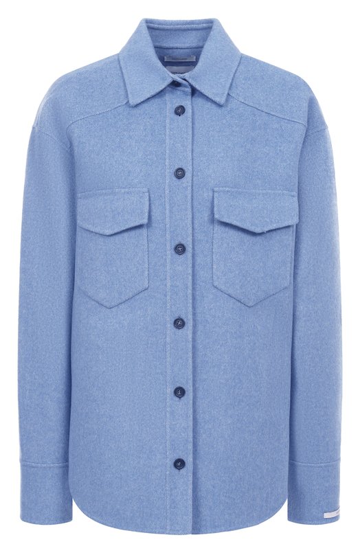 Шерстяная рубашка Sportmax PALPITI Голубой PALPITI