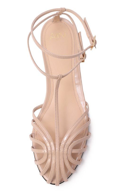 Кожаные сандалии Rebecca Alevi Milano L26S2004.5.1261X01/CHARME Бежевый  L26S2004.5.1261X01/CHARME Фото 6