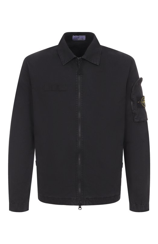 Хлопковая куртка-рубашка Stone Island K1S151200003/S0004 Чёрный K1S151200003/S0004