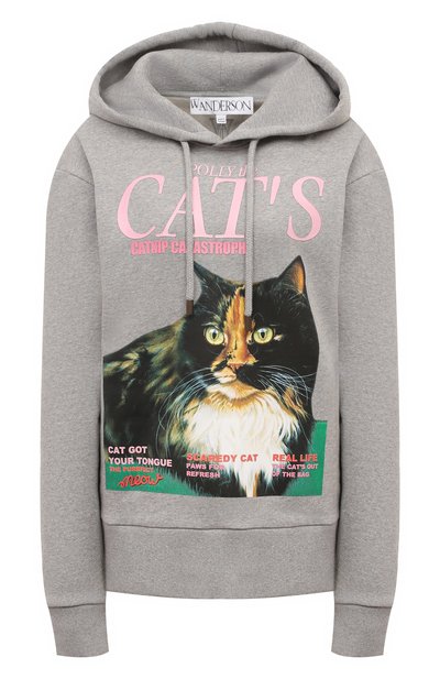 Женский хлопковое худи JW ANDERSON, арт. JW0203/PG0771