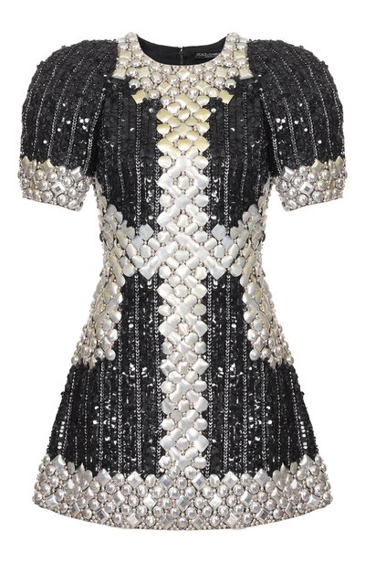 Женское платье с отделкой пайетками DOLCE & GABBANA, арт. 0102/F6NP1Z/GD37D