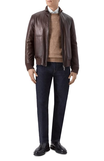 Кожаный бомбер MVST, арт. ZECK-ES4250 BS/Z2764-1, фото 2