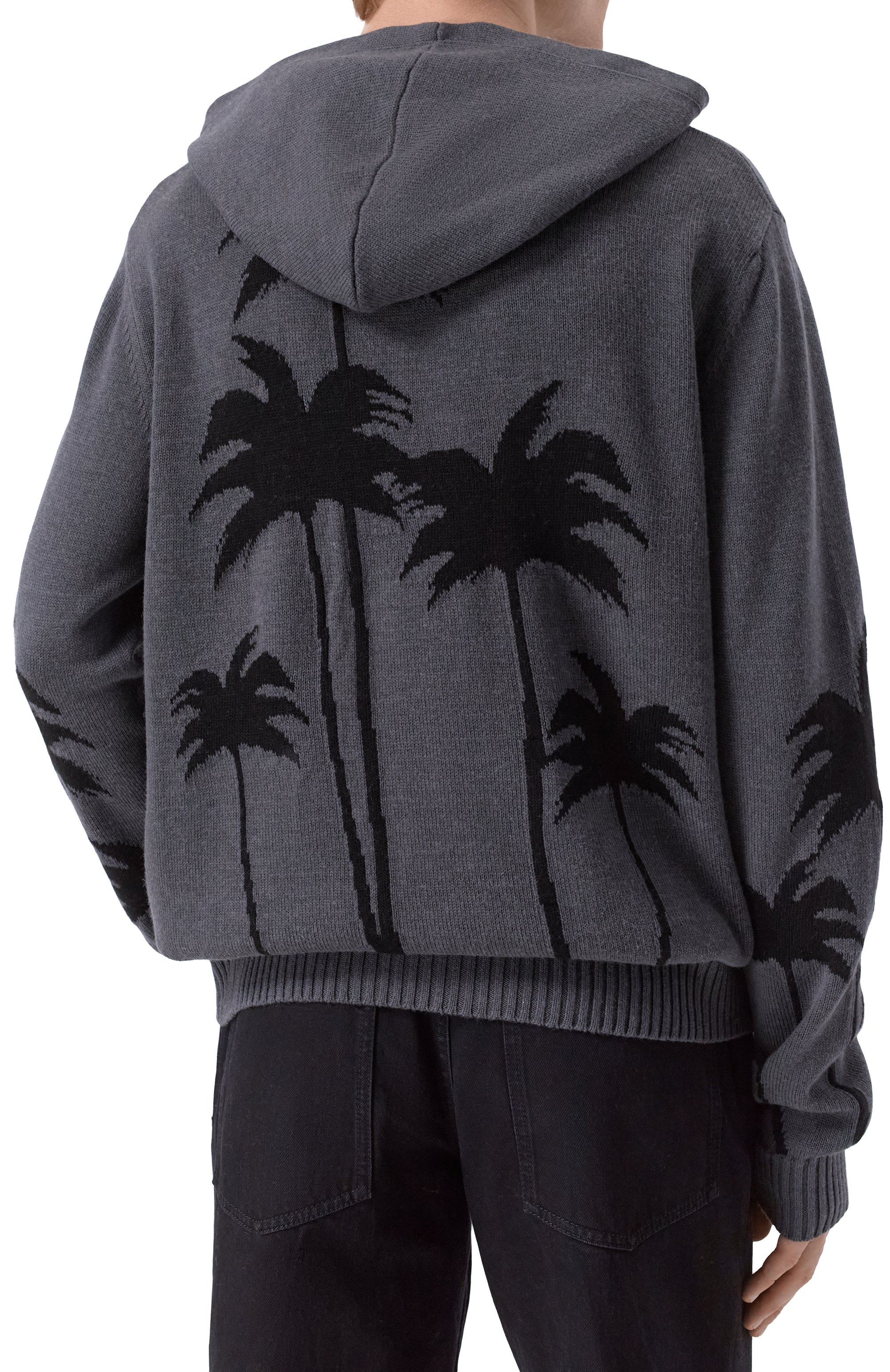 Худи из хлопка и шерсти PALM ANGELS, арт. PMHU026F25KNI001, фото 4