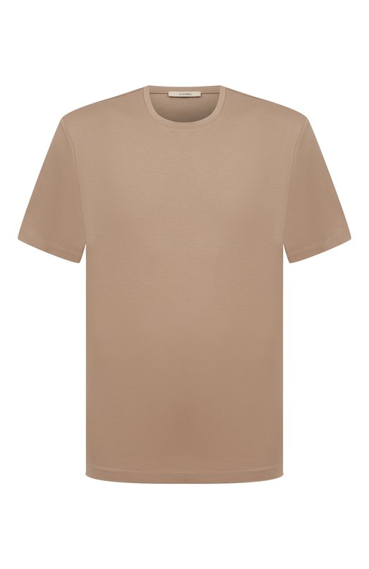 Хлопковая футболка 12 STOREEZ 132742 Бежевый 132742