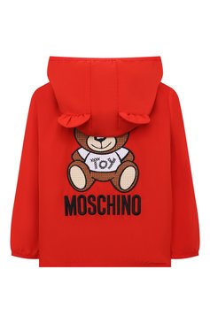 Детского ветровка MOSCHINO красного цвета, арт. MMS01L/L3A39/9-12M | Фото 2 (Материал внешний: Синтетический материал; Кросс-КТ НВ: Ветровка; Материал подклада: Хлопок)