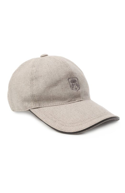 Бейсболка из шелка и шерсти Corneliani 250500-2529216 Бежевый 250500-2529216