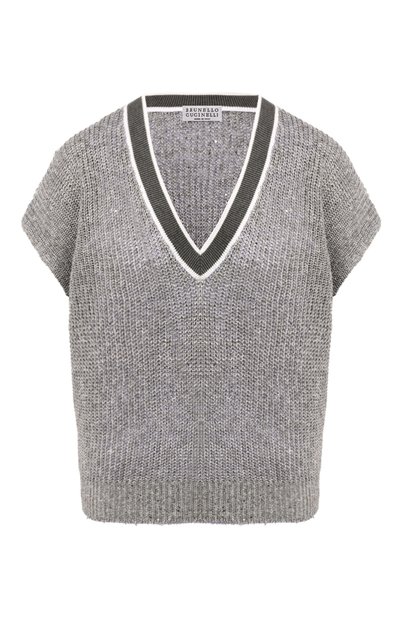 Женский льняной жилет BRUNELLO CUCINELLI, арт. MC055B1305