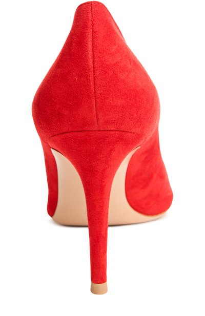 Замшевые туфли gianvito 85 на шпильке GIANVITO ROSSI красного цвета по цене 79300 руб., арт. G24580/SUEDE, фото 3 Замшевые туфли gianvito 85 на шпильке GIANVITO ROSSI, арт. G24580/SUEDE, фото 3