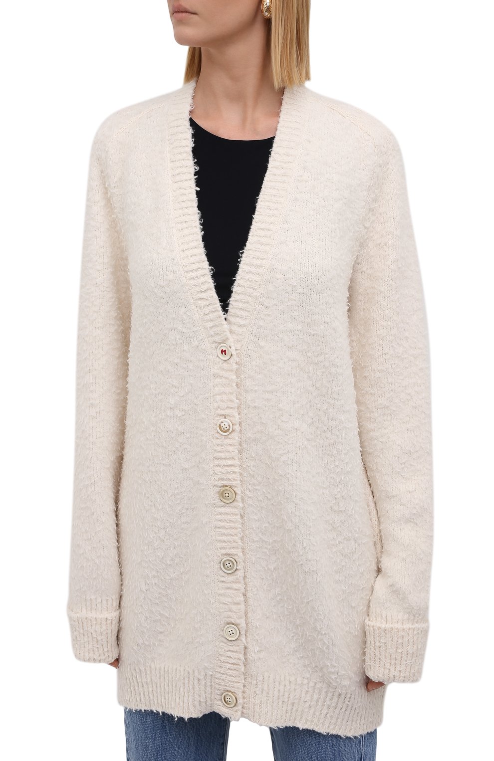 Хлопковый кардиган MAISON MARGIELA кремового цвета по цене 96150 руб., арт. S51GP0226/S17664, фото 3 Хлопковый кардиган MAISON MARGIELA, арт. S51GP0226/S17664, фото 3