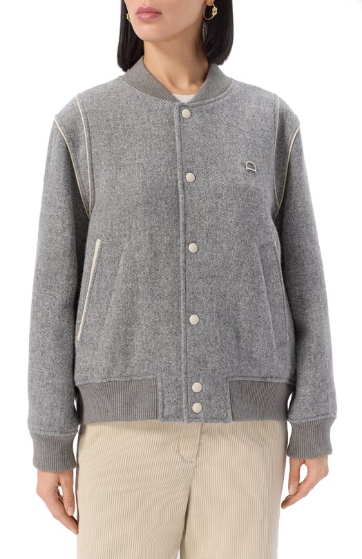 Шерстяной бомбер Dunst UDJU5D124G2 Серый  UDJU5D124G2 Фото 3