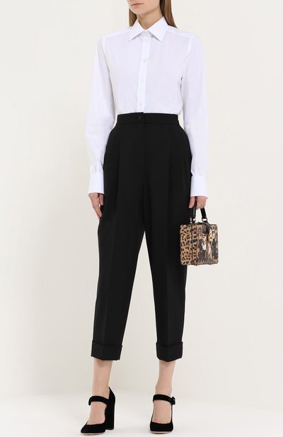 Хлопковая приталенная блуза DOLCE & GABBANA, арт. 0102/F5H03T/FUEAJ, фото 2