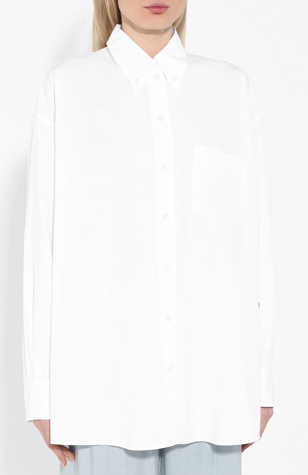 Хлопковая рубашка VICTORIA BECKHAM, арт. SH 0VR 1734D PSS19 C0TT0N P0PLIN, фото 3