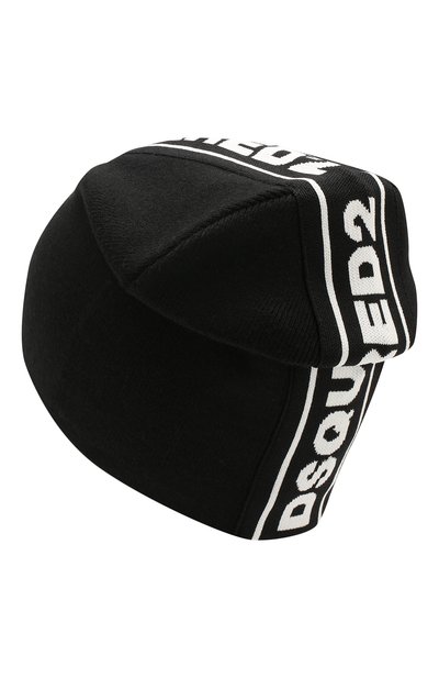 Шапка DSQUARED2 черного цвета по цене 6825 руб., арт. DQ03PR-D00WD, фото 2 Шапка DSQUARED2, арт. DQ03PR-D00WD, фото 2