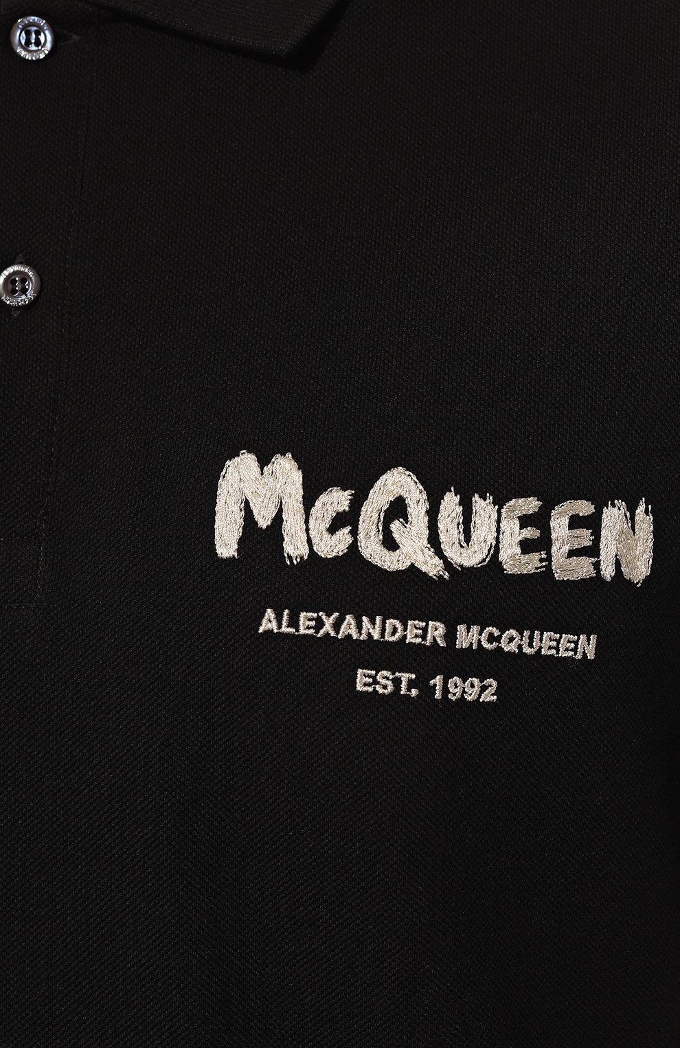 Хлопковое поло ALEXANDER MCQUEEN, арт. 662551/QXAAK, фото 5