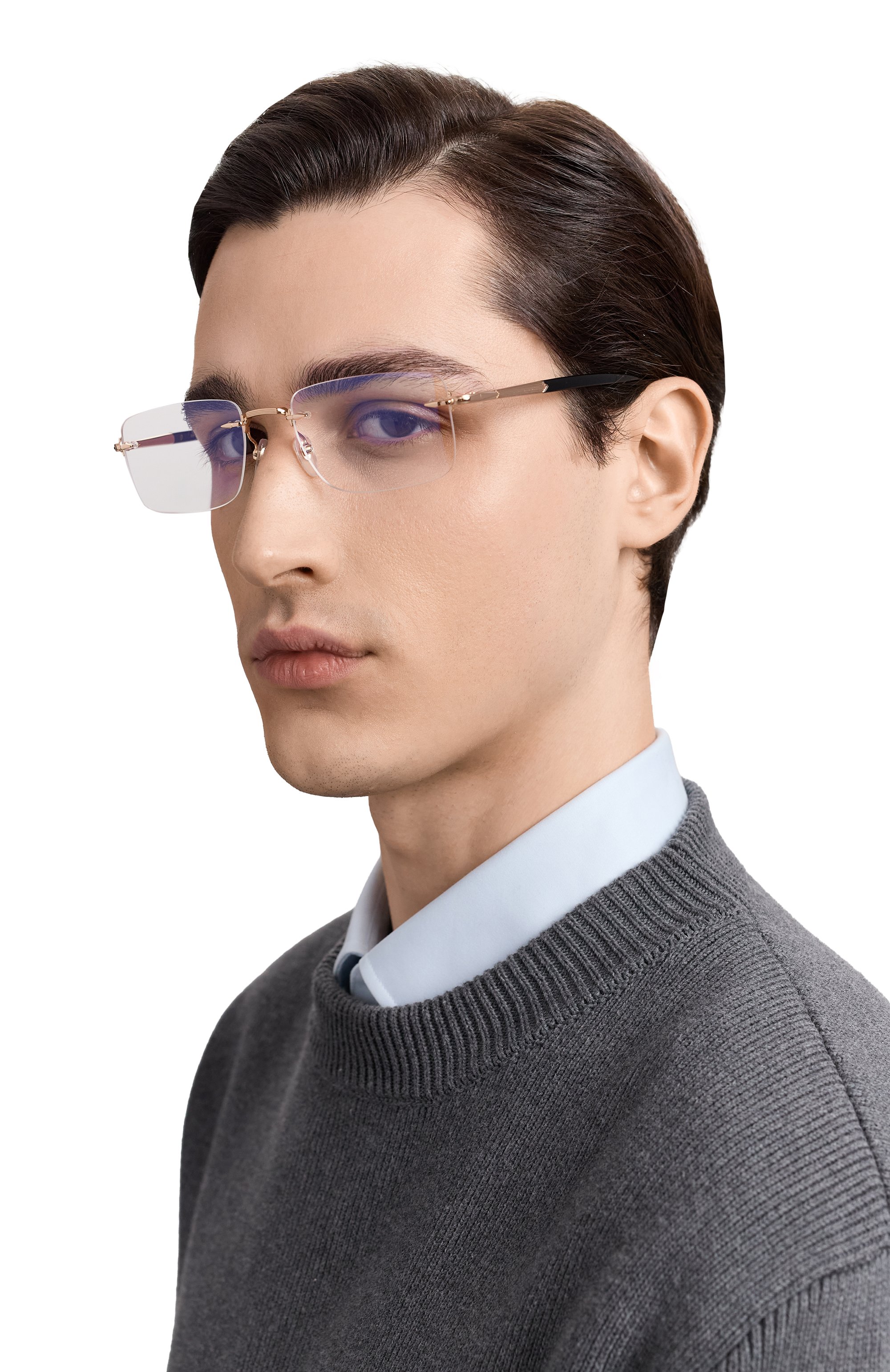 Оправа DAVID BECKHAM золотого цвета по цене 28500 руб., арт. DB1202 RHL, фото 2 Оправа DAVID BECKHAM, арт. DB1202 RHL, фото 2