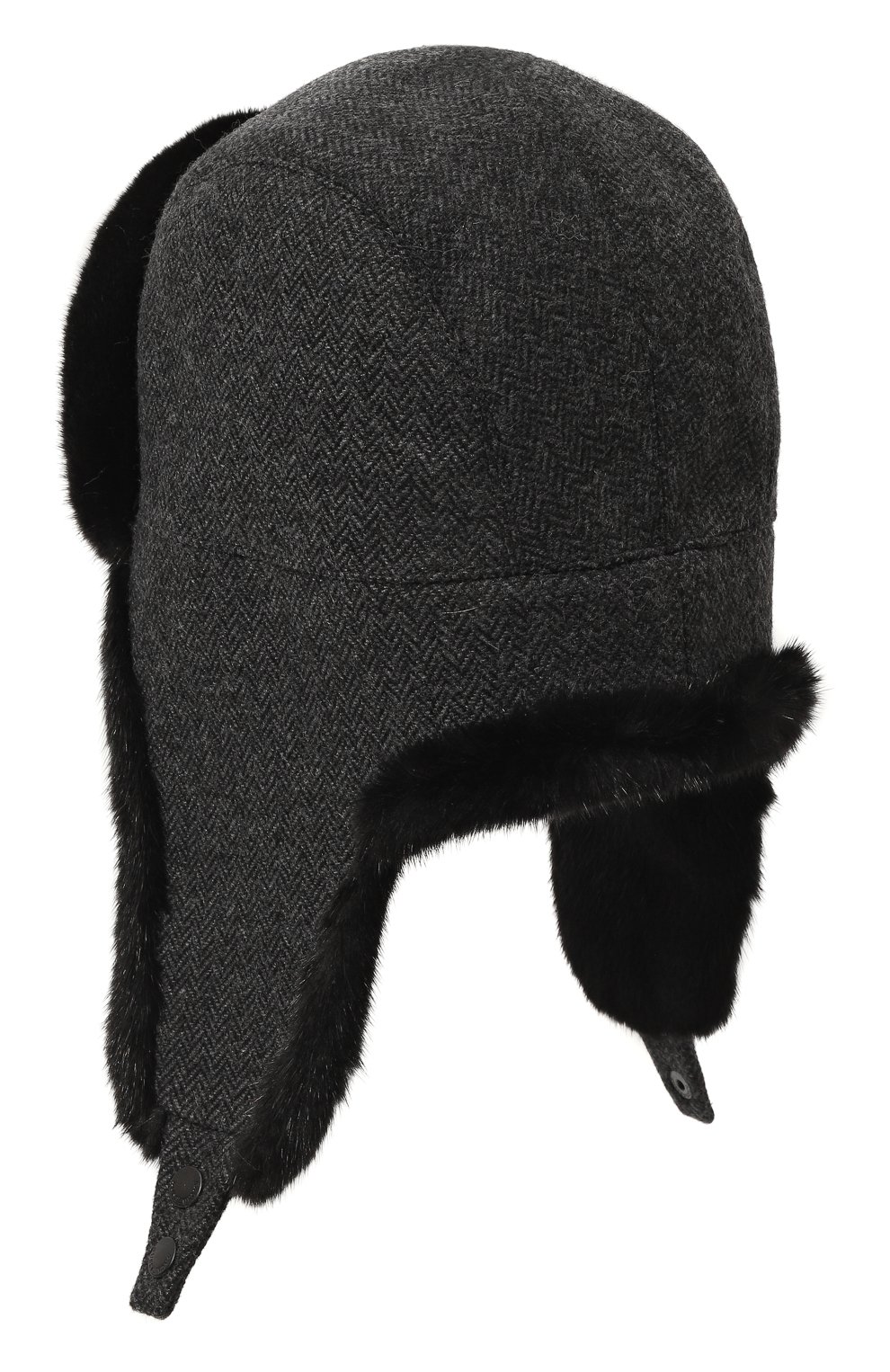 Шерстяная шапка-ушанка с мехом норки VICTORIA KUSENKOVA, арт. 338702880159, фото 2