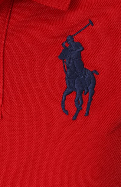 Хлопковое поло с вышитым логотипом бренда POLO RALPH LAUREN, арт. 211505656, фото 5