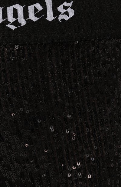 Брюки с отделкой пайетками PALM ANGELS, арт. PWCA101F24FAB003, фото 5