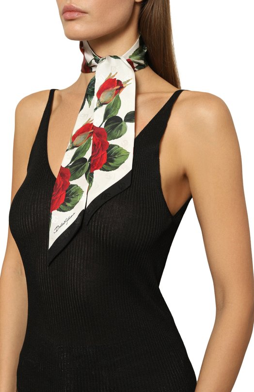 Шелковый шарф-твилли Dolce & Gabbana FS215A/GDCQP Разноцветный  FS215A/GDCQP Фото 2