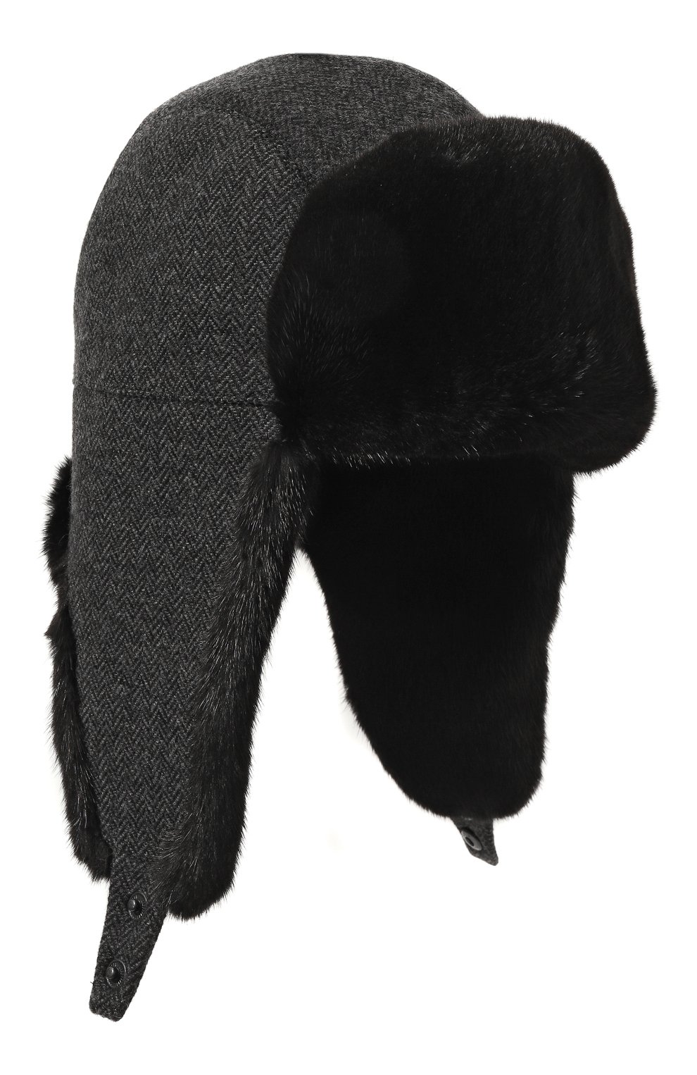 Шерстяная шапка-ушанка с мехом норки VICTORIA KUSENKOVA, арт. 338702880159, фото 1