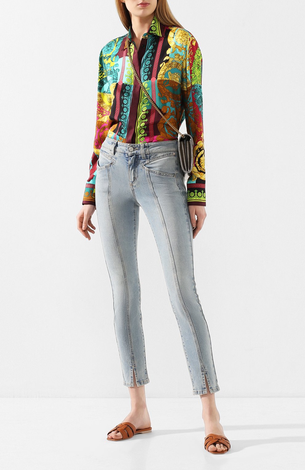 Кожаные шлепанцы nu pieds SAINT LAURENT, арт. 571952/BDA00, фото 2