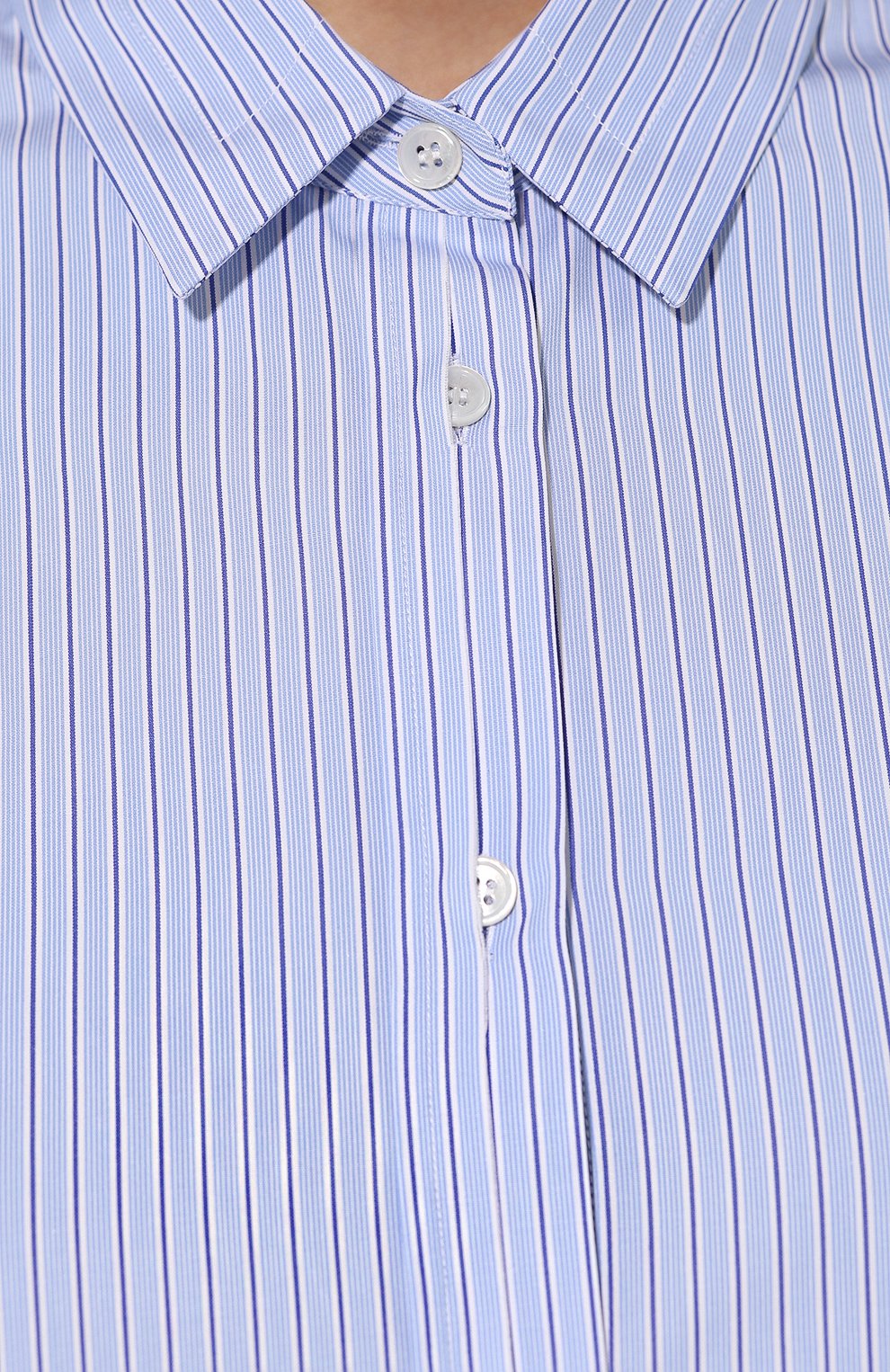 Хлопковая рубашка GOLDEN GOOSE DELUXE BRAND голубого цвета по цене 28100 руб., арт. G35WP040.A2, фото 5 Хлопковая рубашка GOLDEN GOOSE DELUXE BRAND, арт. G35WP040.A2, фото 5
